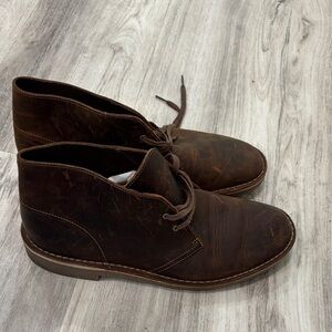 Clark’s  Men's Brown Leather Boots chucka boots size 12